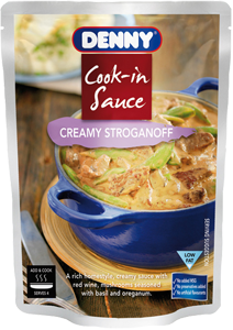 Denny Creamy Stroganoff cook in sauce